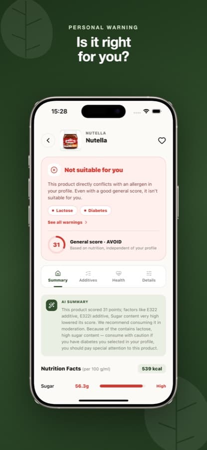 LeafyGrade: personal warnings